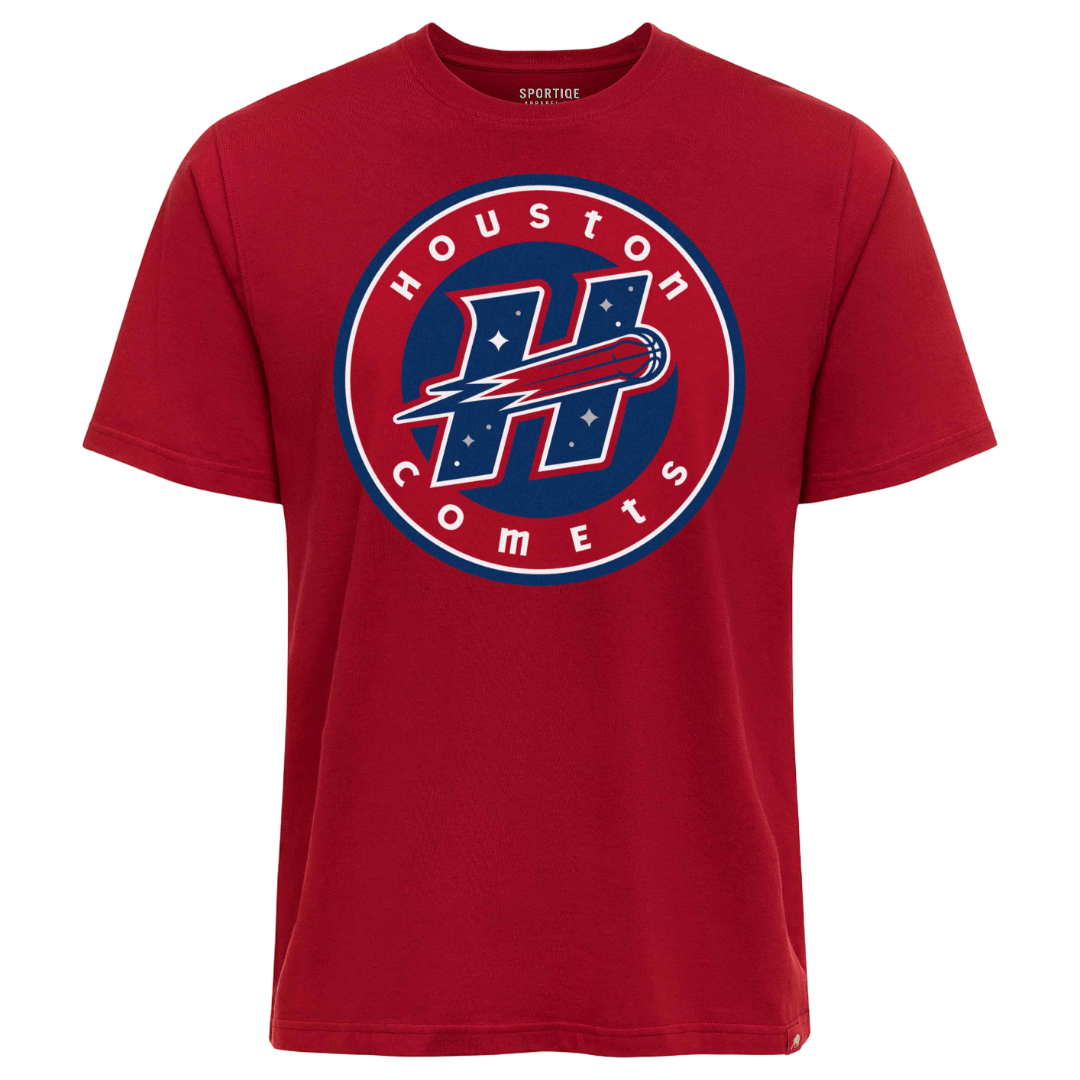 Adult Houston Comets Sportiqe Duke T-Shirt (Red)