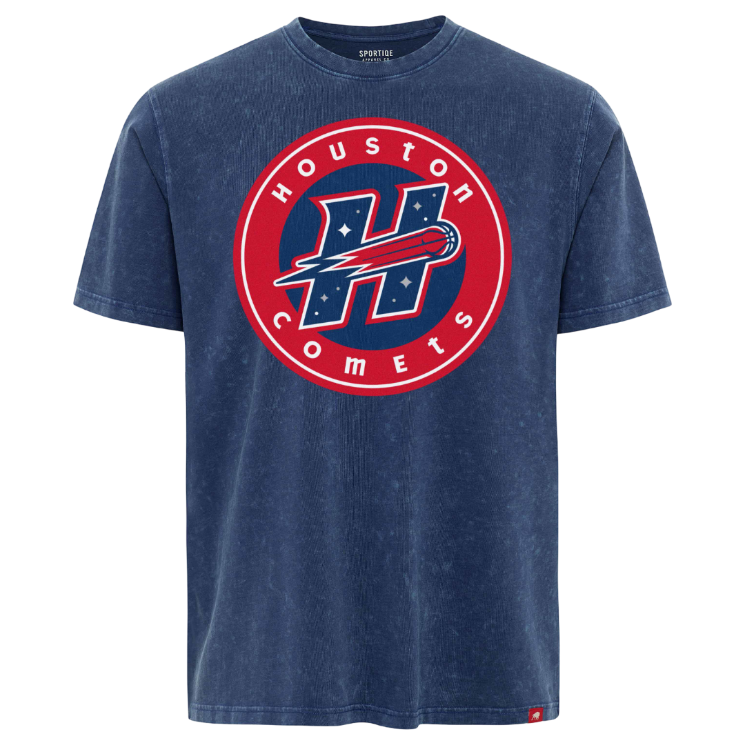 Adult Houston Comets Sportiqe Duke T-Shirt (Navy)