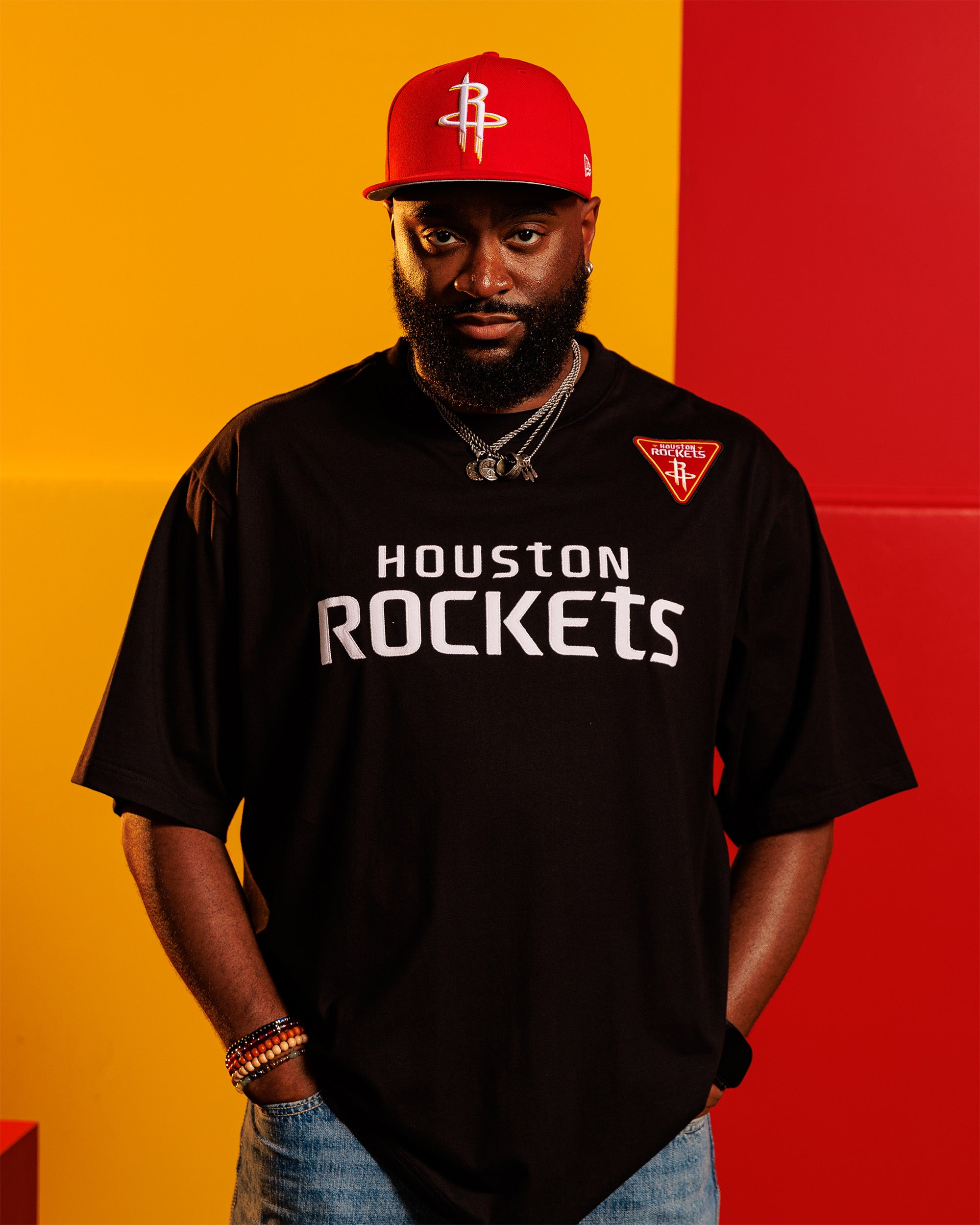 Men's Houston Rockets Mitchell & Ness Head Coach T-Shirt
