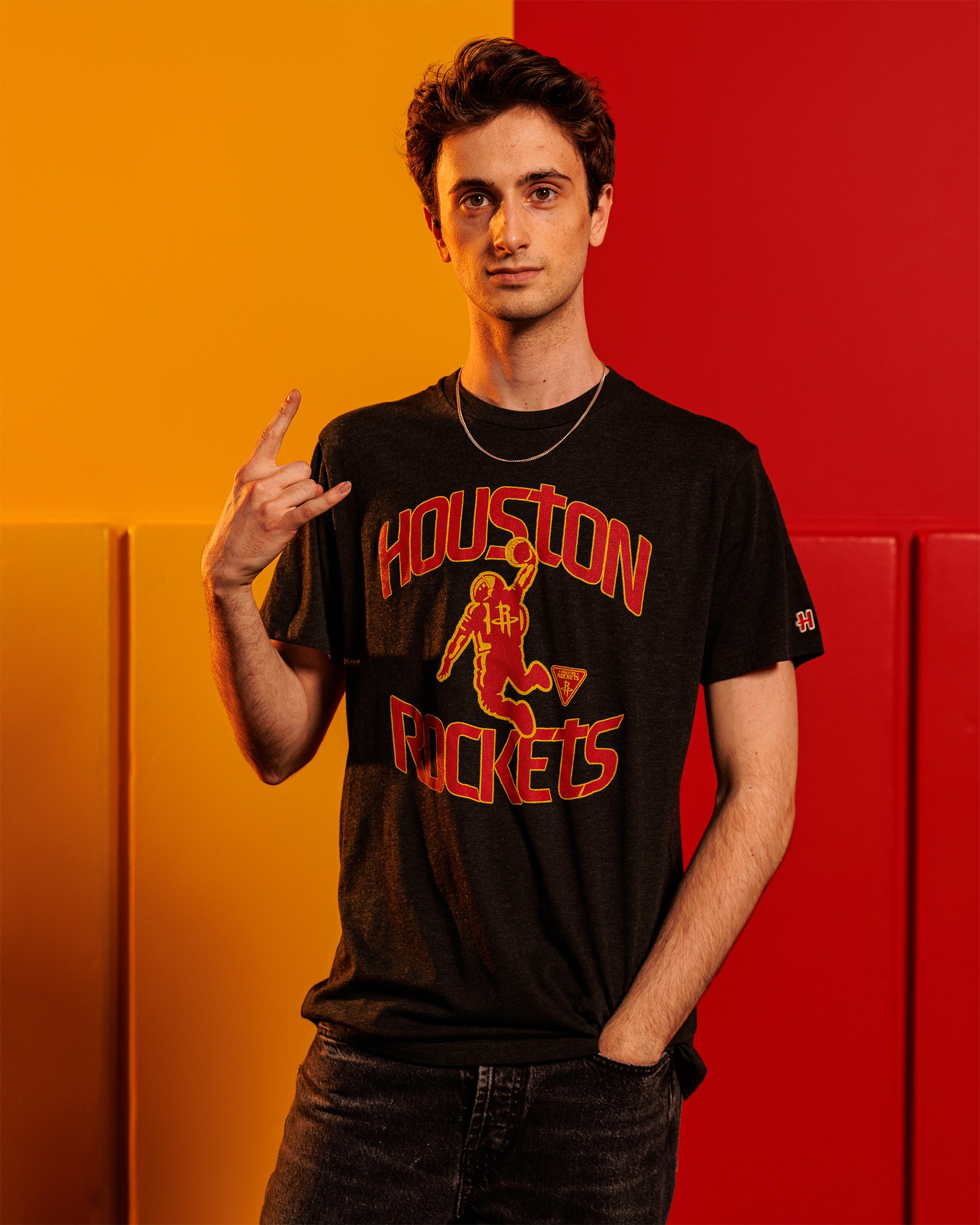 Men's Houston Rockets Homage Wordmark T-Shirt