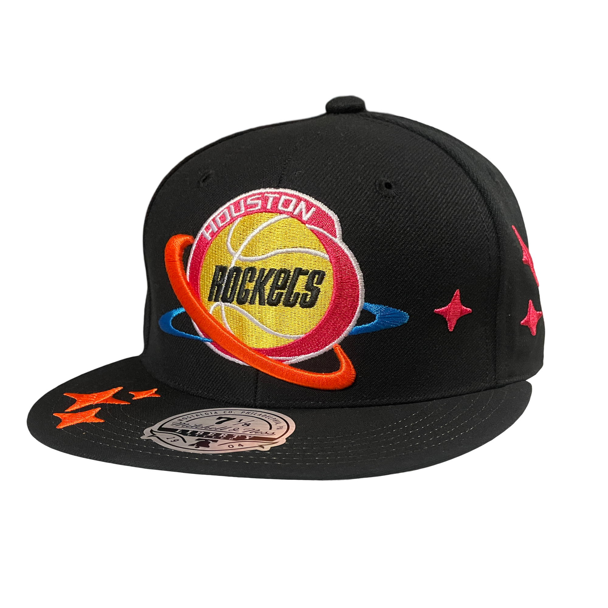 Men's Houston Rockets Mitchell & Ness HWC Space Out Fitted Cap