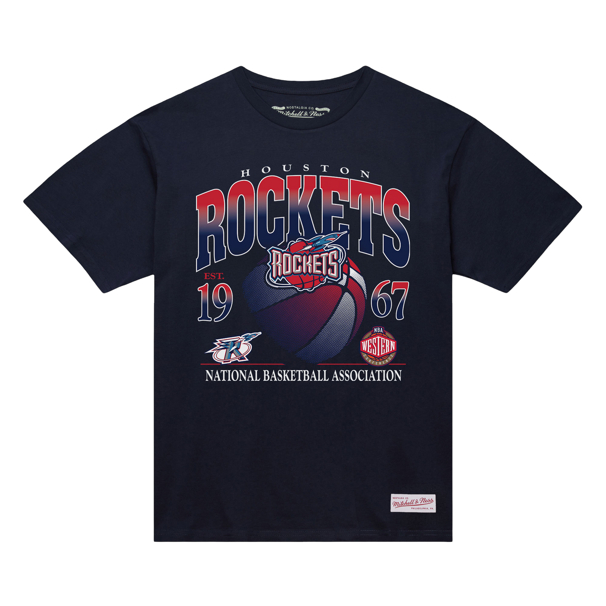 Men's Houston Rockets Mitchell & Ness HWC Street T-Shirt-1