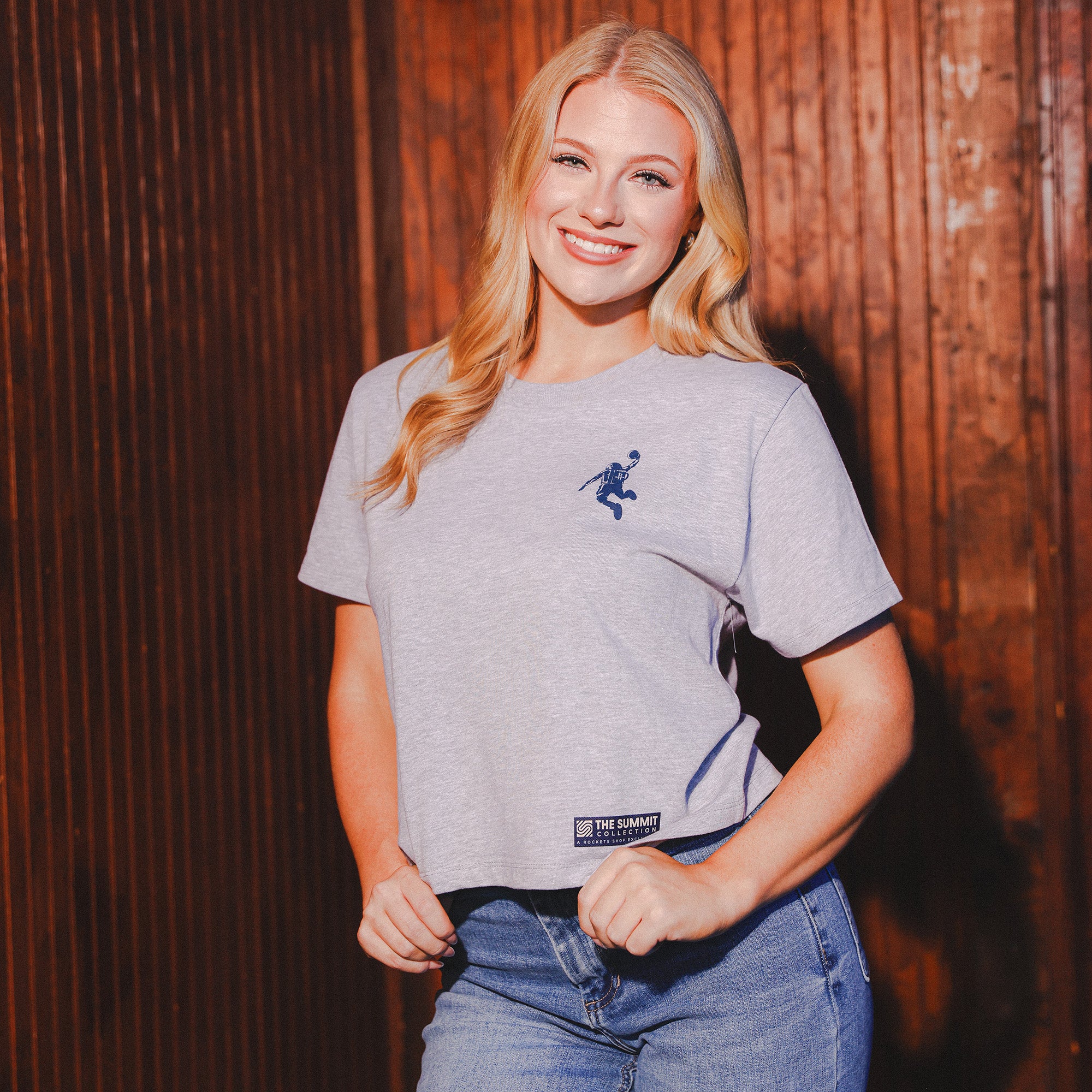 Women's Houston Rockets Summit Collection Clutch City Hoops Cropped T-Shirt