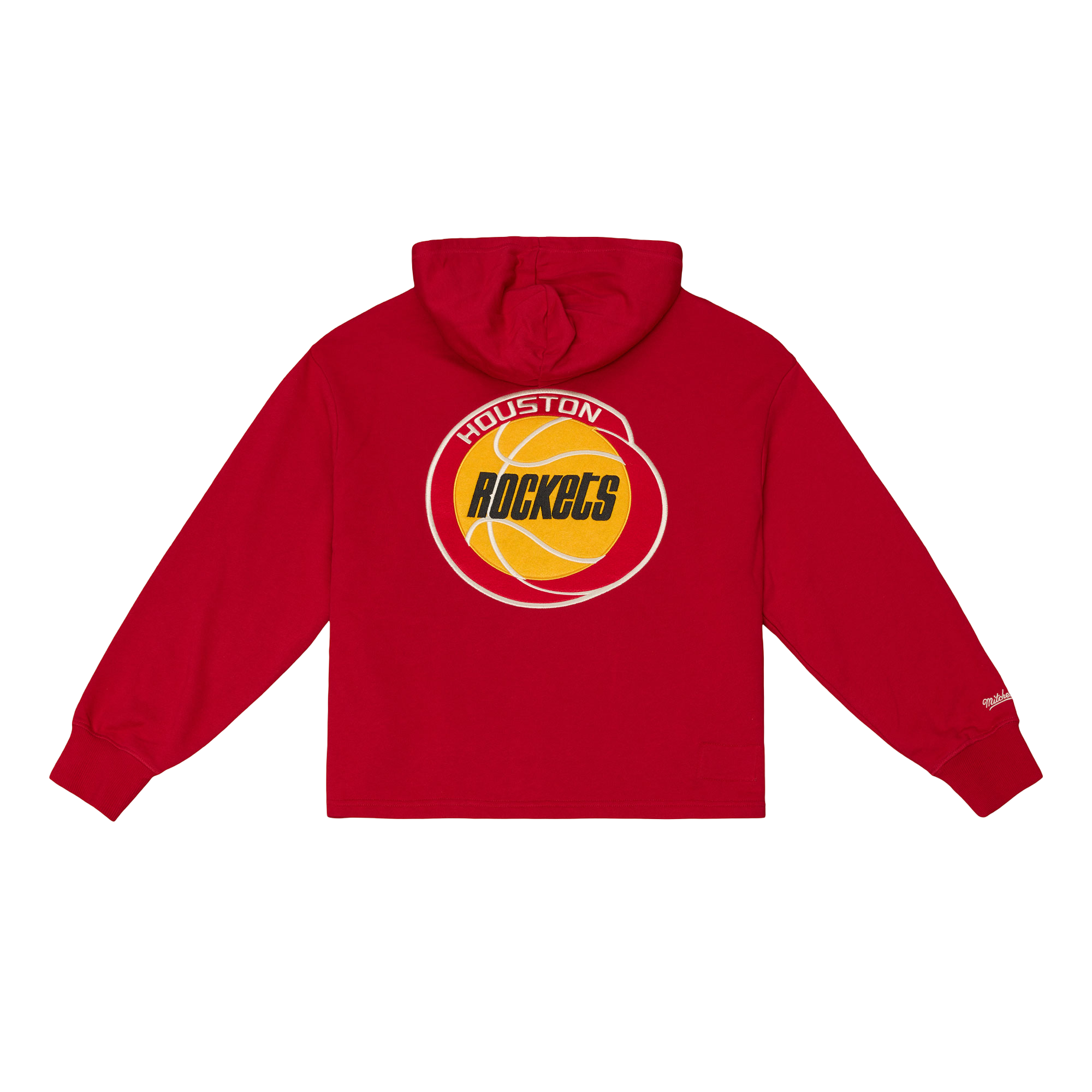 Women's Houston Rockets Mitchell & Ness HWC Retro Roots French Terry Cropped Hoodie