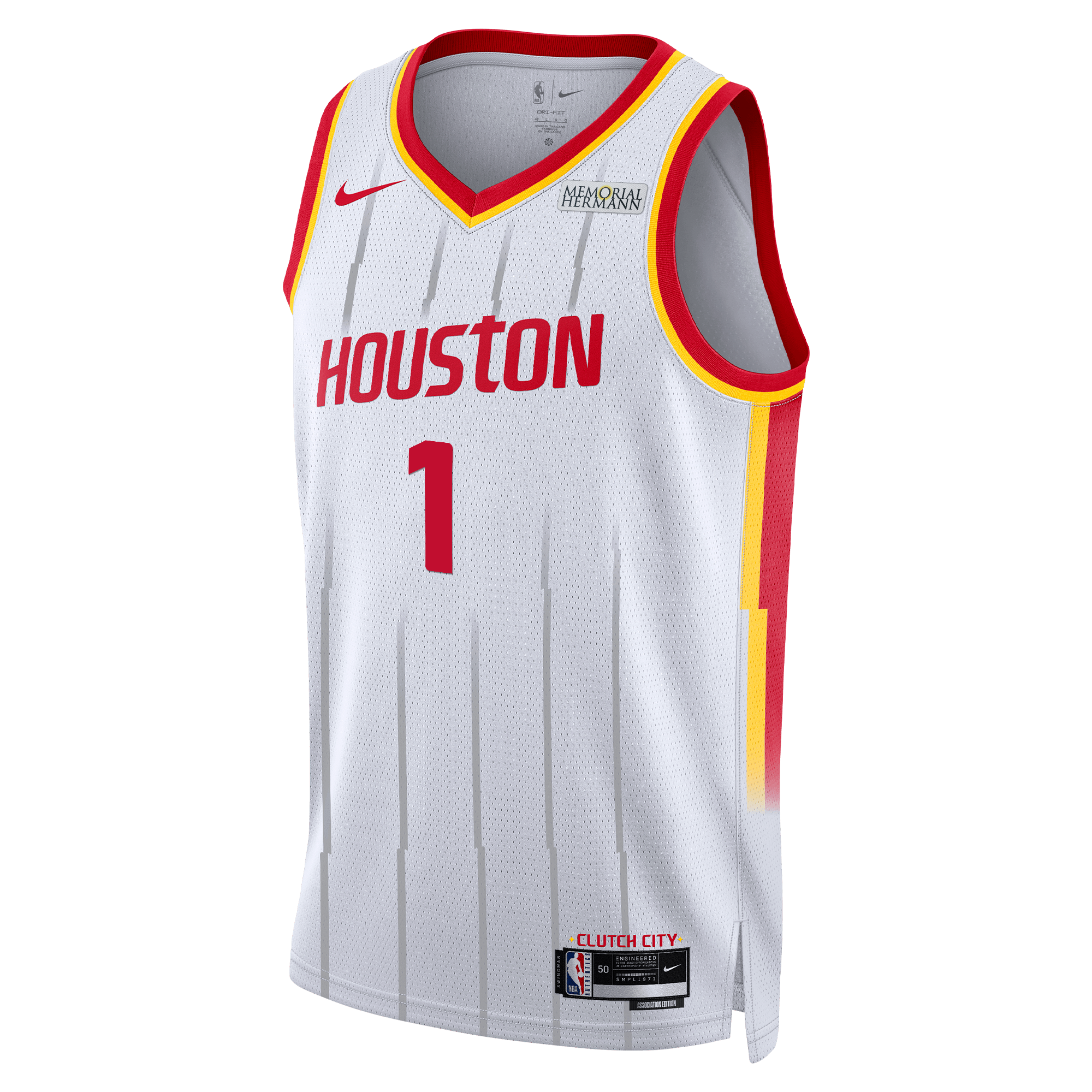 Men's Houston Rockets Amen Thompson Nike Association Swingman Jersey-1