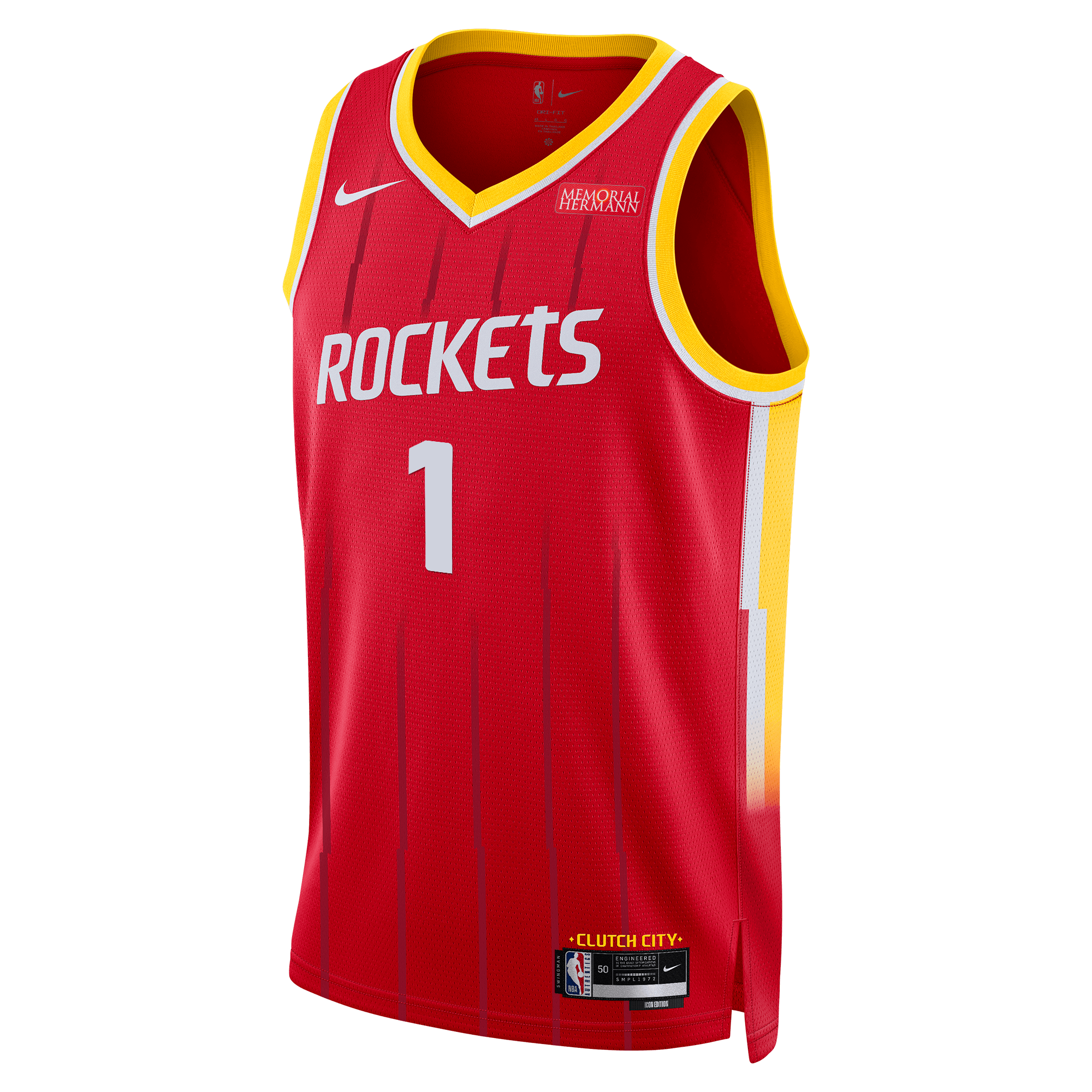 Youth Houston Rockets Amen Thompson Nike Icon Swingman Jersey-1