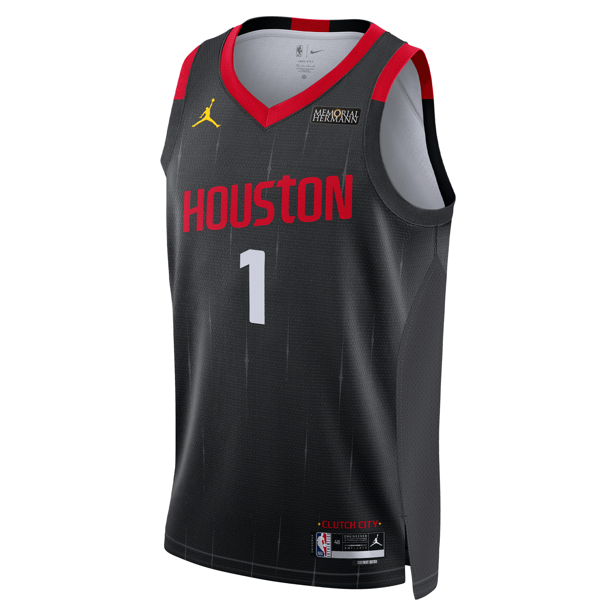 Youth Houston Rockets Amen Thompson Jordan Brand Statement Swingman Jersey-1