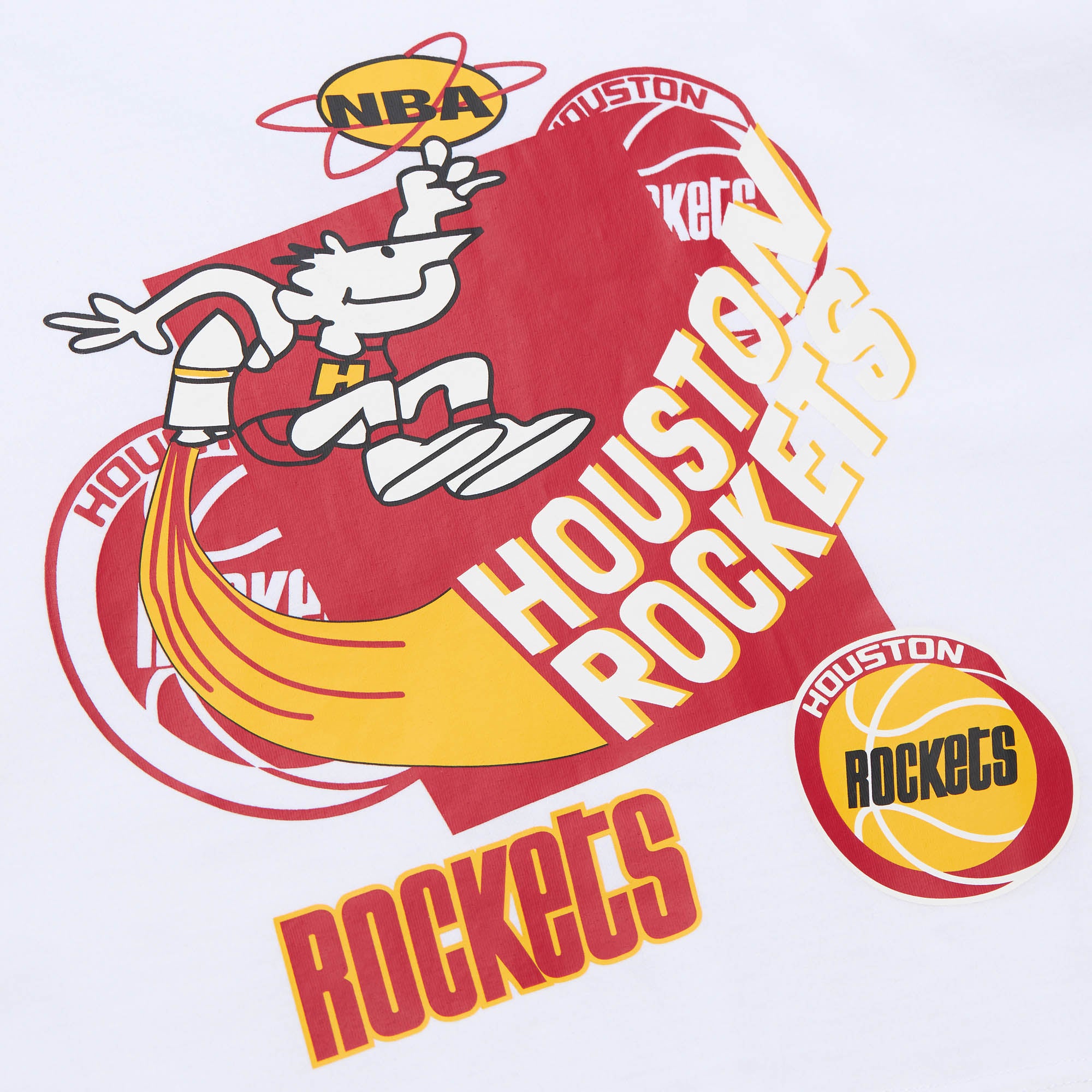 Women's Houston Rockets Mitchell & Ness HWC Boxy Crop T-Shirt