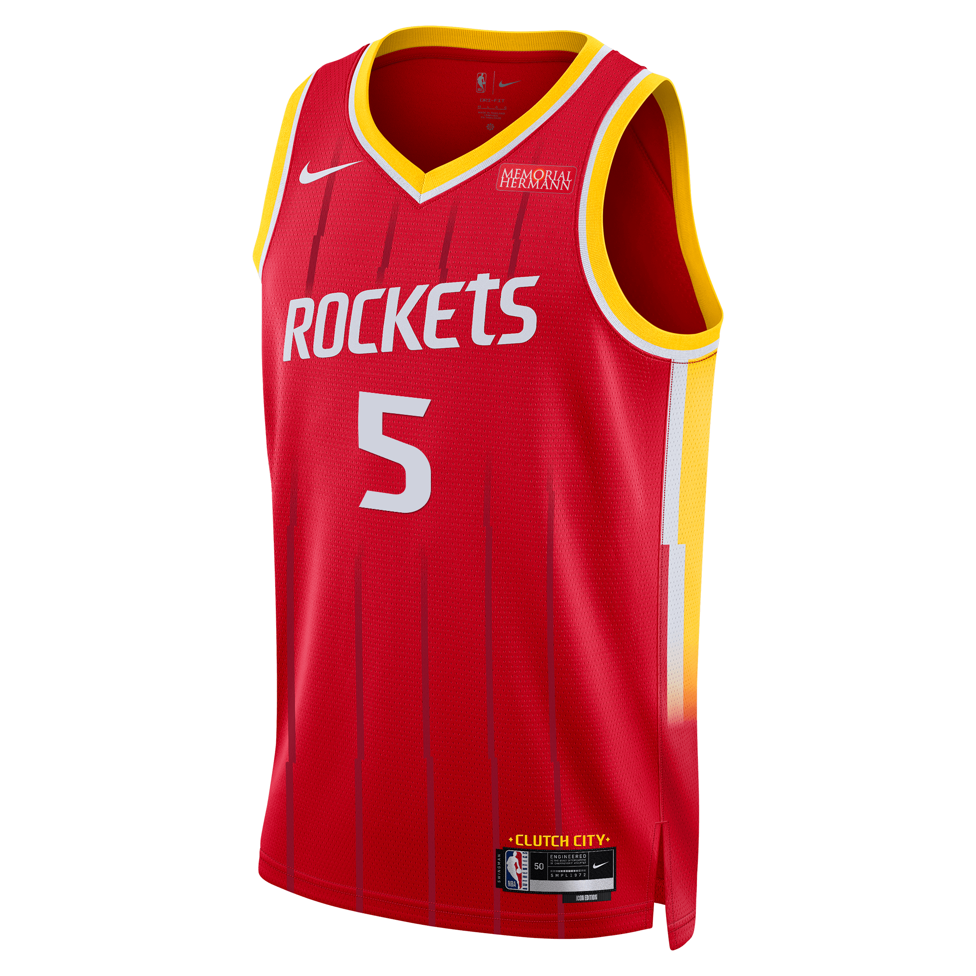 Men's Houston Rockets Fred VanVleet Nike Icon Swingman Jersey-1