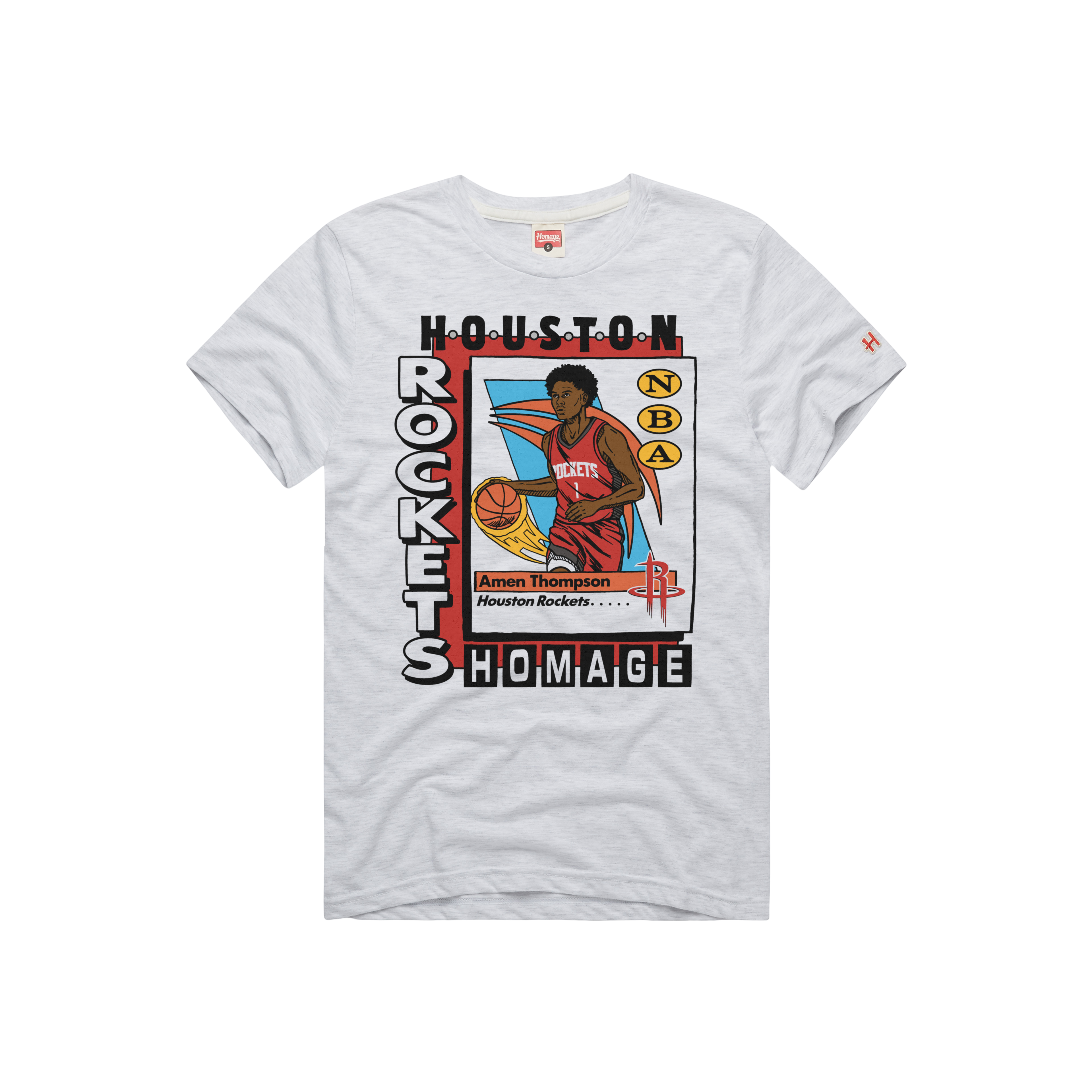 Men's Houston Rockets Homage Amen Thompson Trading Card T-Shirt