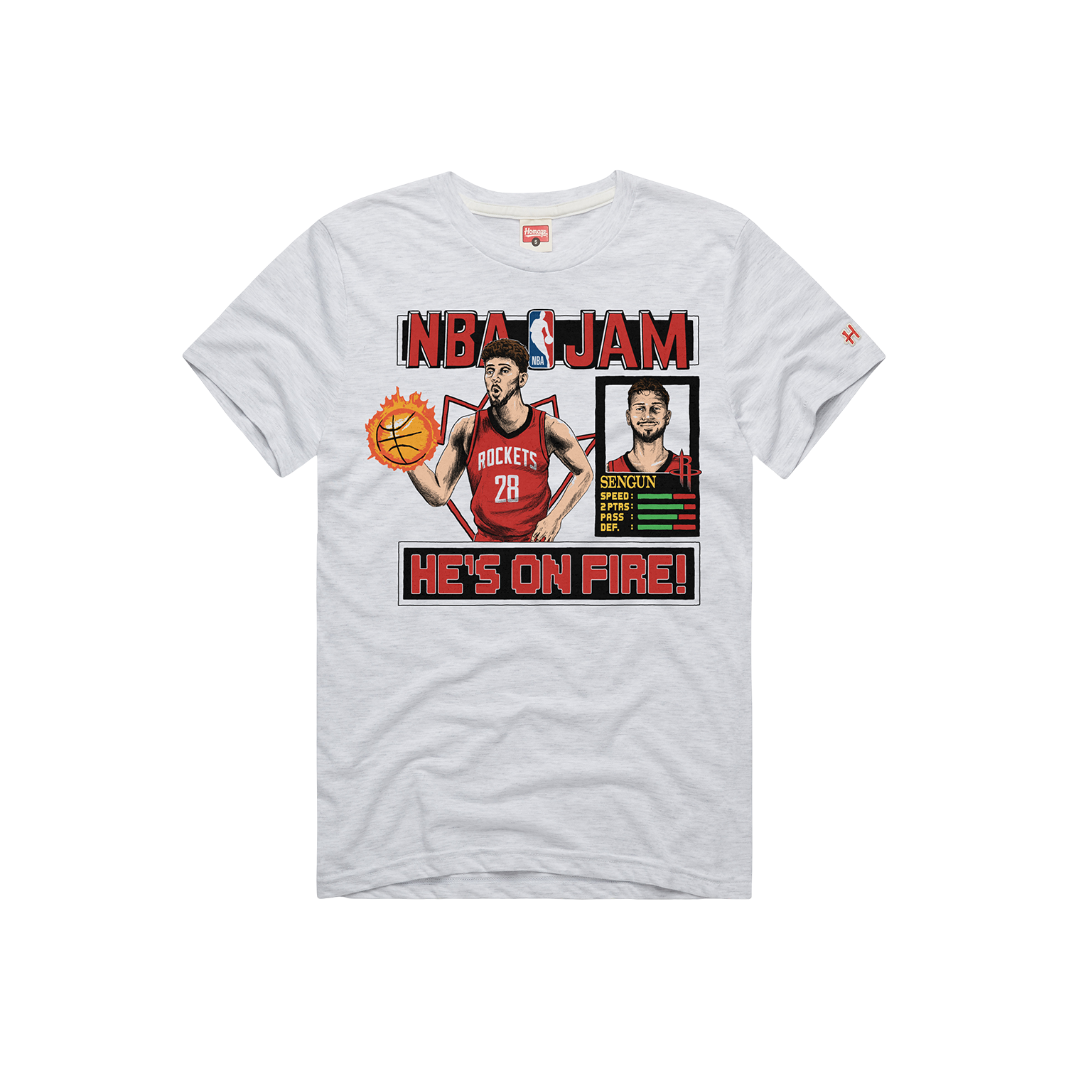 Men's Houston Rockets Homage Alperen Sengun NBA Jam T-Shirt