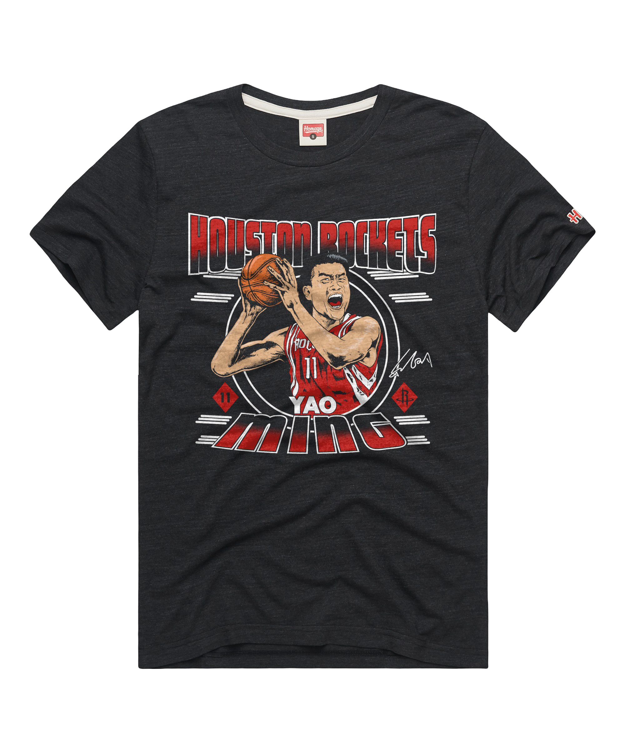 Men's Houston Rockets Homage HWC Yao Ming Signature T-Shirt