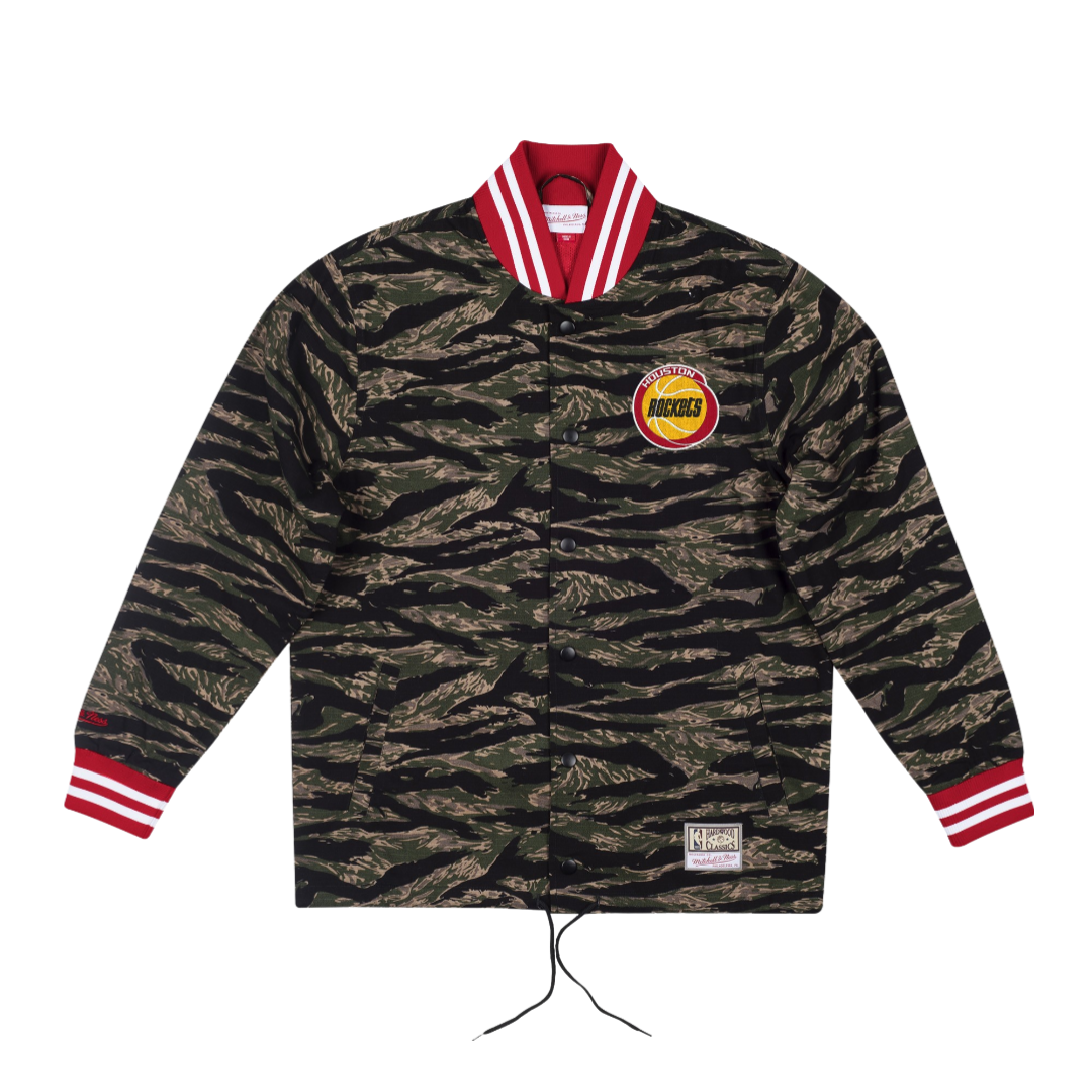 Men's Houston Rockets Mitchell & Ness HWC Tiger Camo Jacket