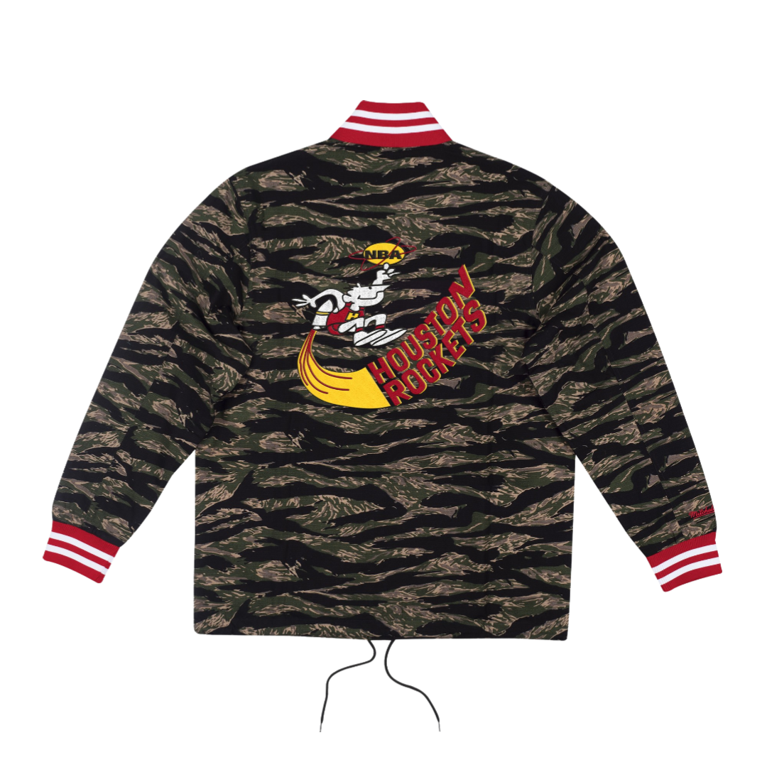 Men's Houston Rockets Mitchell & Ness HWC Tiger Camo Jacket