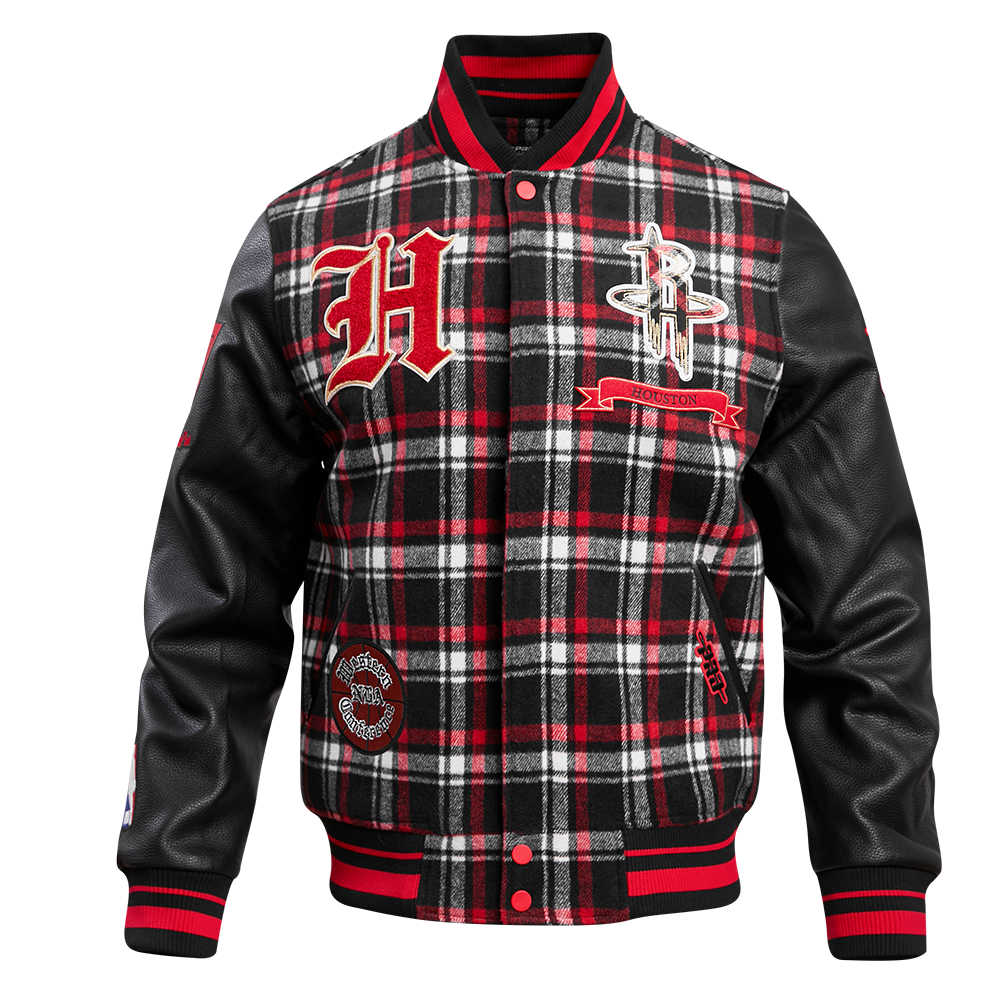 Men's Houston Rockets Pro Standard Plaid Varsity Jacket