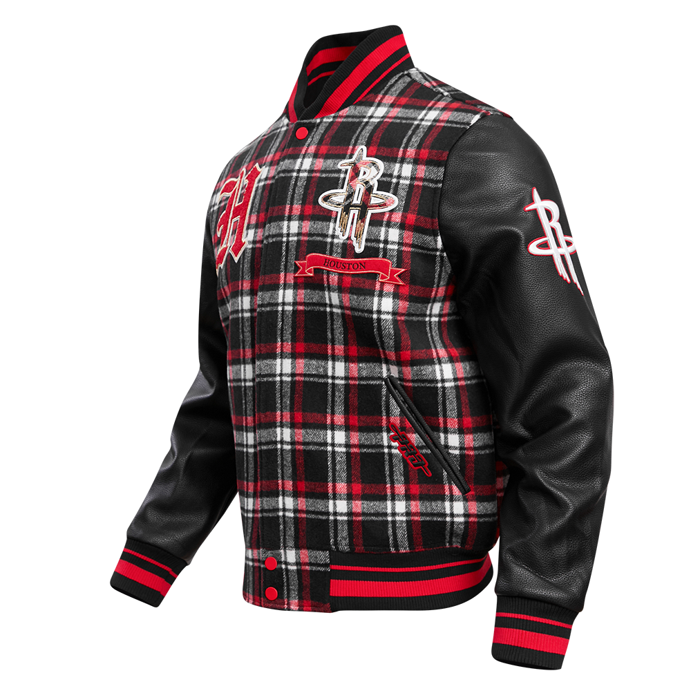 Men's Houston Rockets Pro Standard Plaid Varsity Jacket