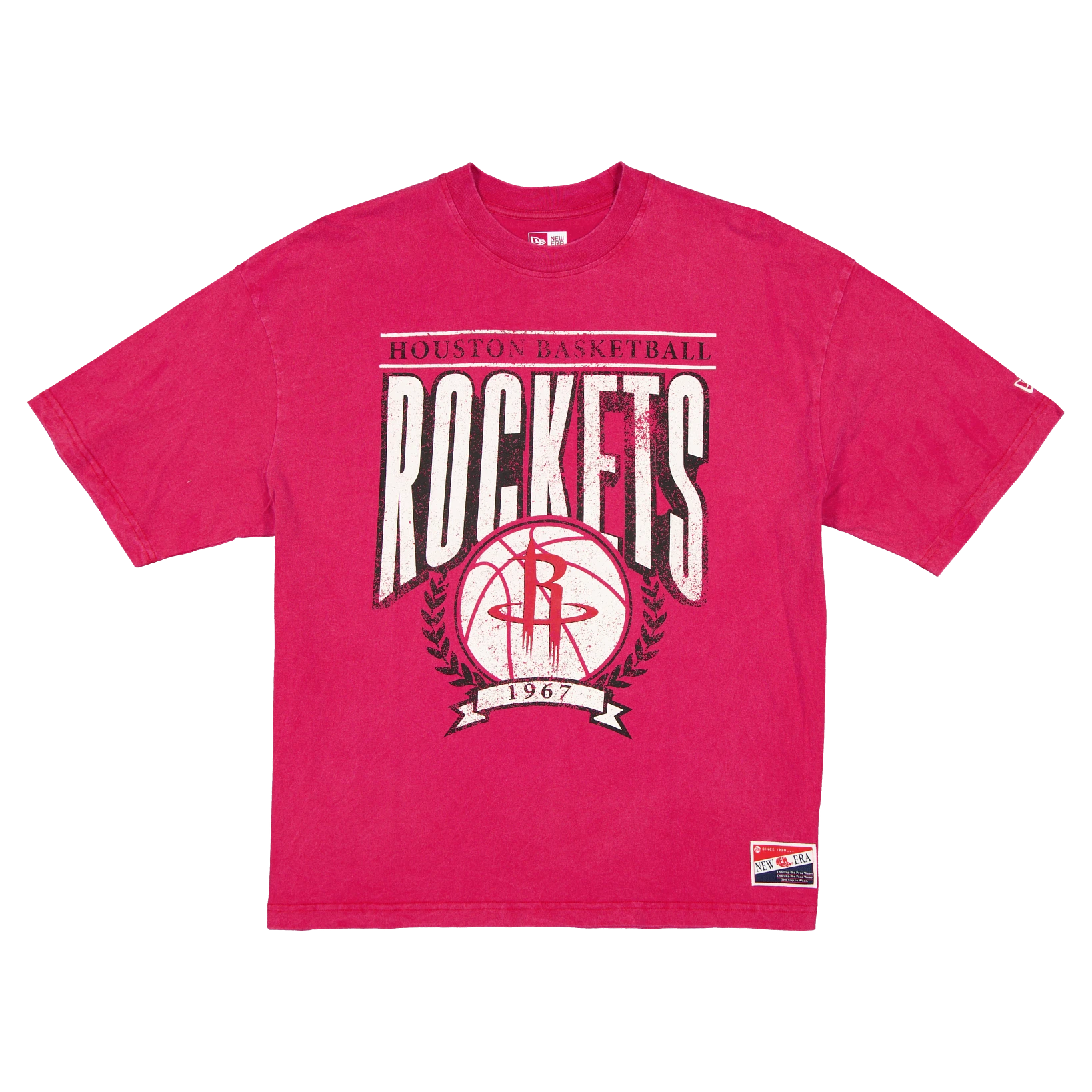 Men's Houston Rockets New Era Throwback Oversized T-Shirt