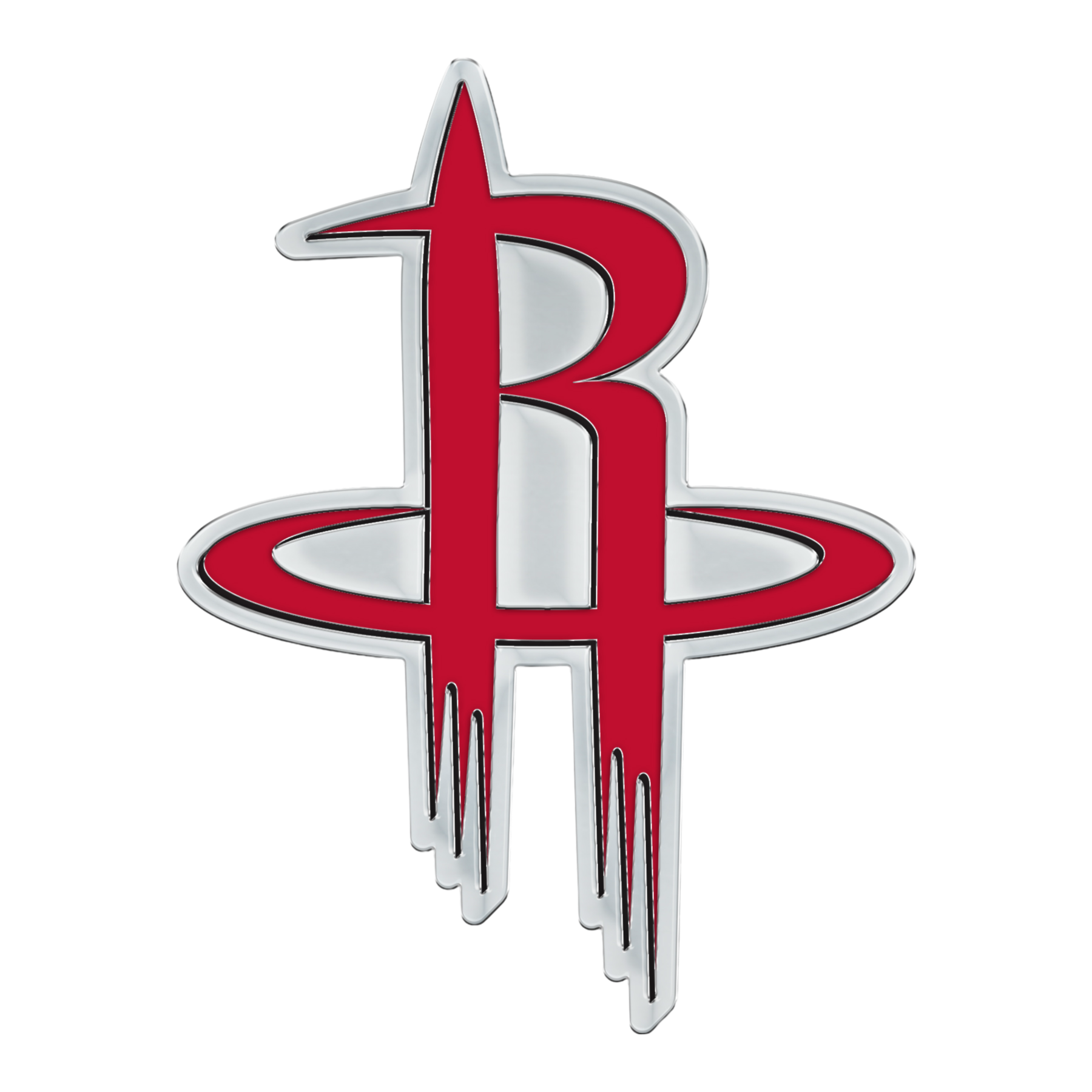 Houston Rockets Wincraft Red/Chrome Car Emblem