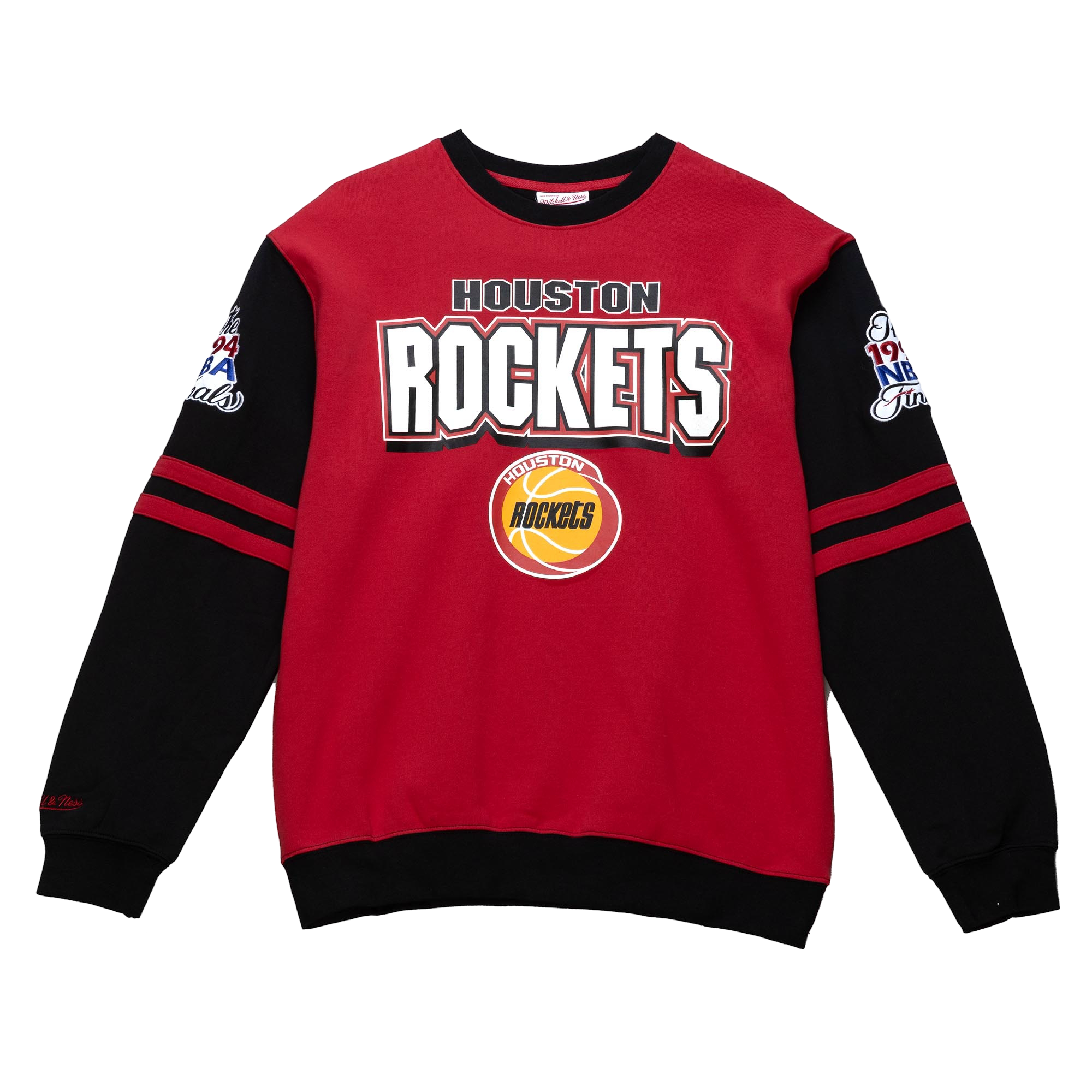 Men's Houston Rockets Mitchell & Ness HWC All Over Crewneck Sweatshirt