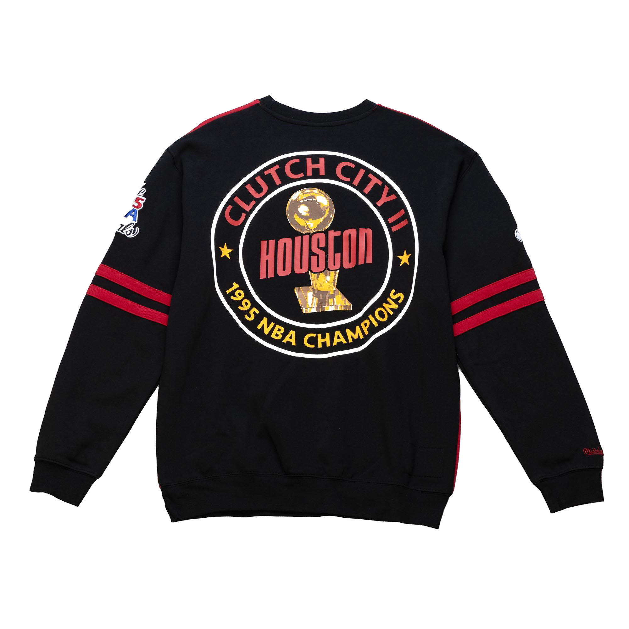 Men's Houston Rockets Mitchell & Ness HWC All Over Crewneck Sweatshirt