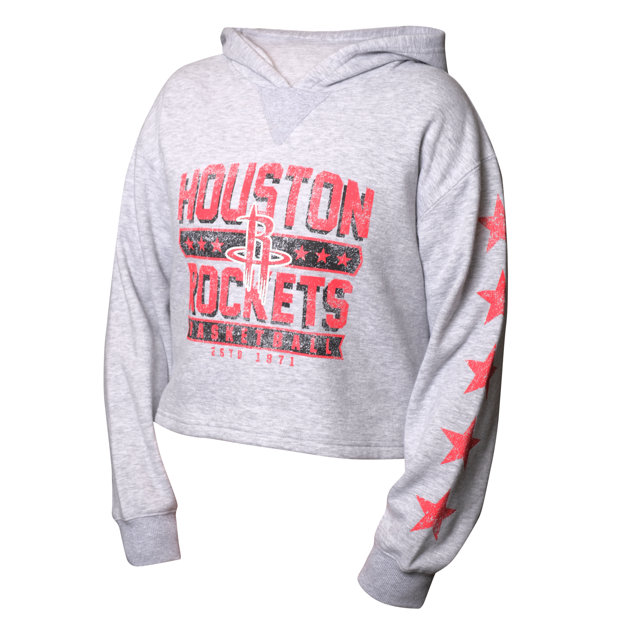 Women's Houston Rockets UNK Cut Short Crop Hoodie