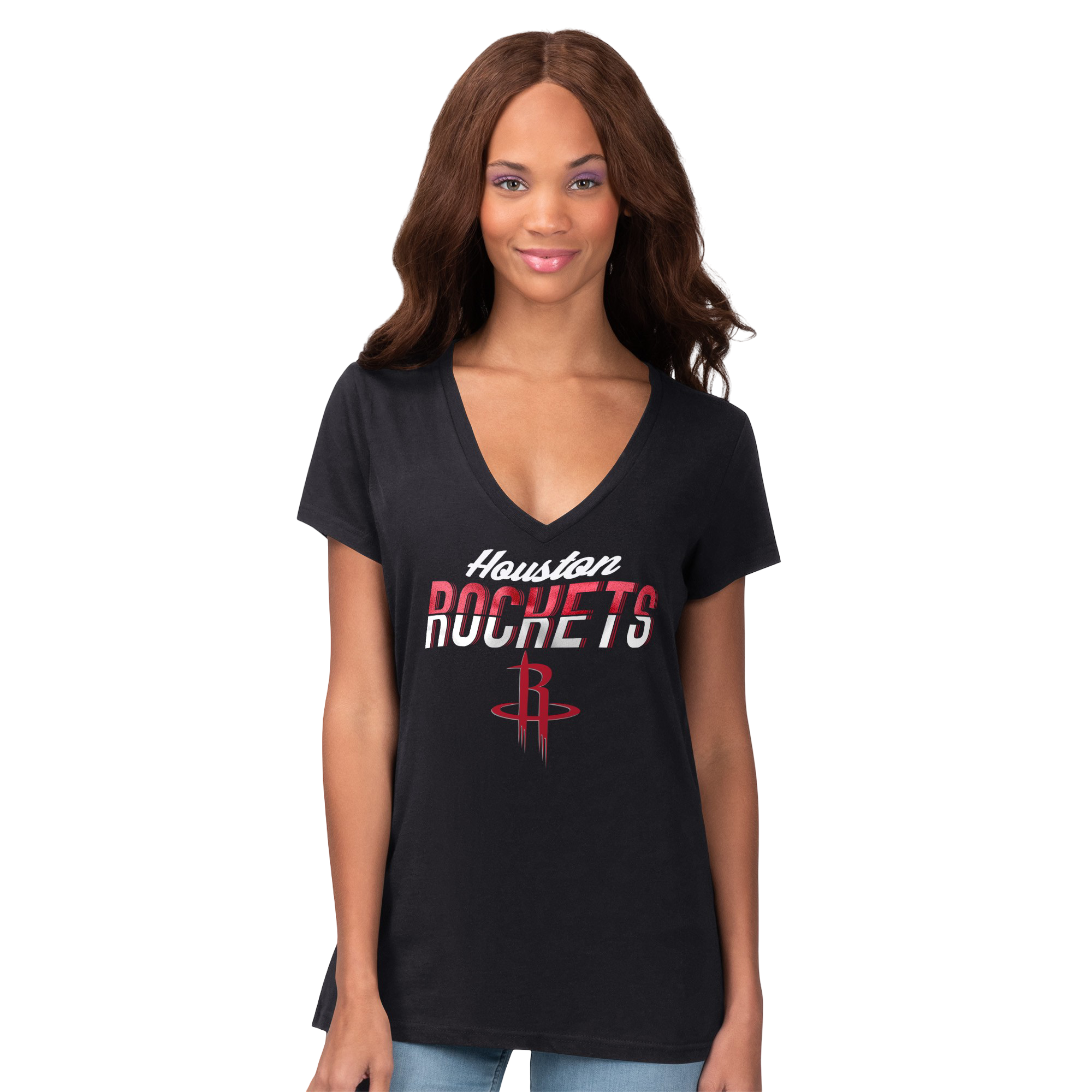 Women's Houston Rockets G-III 4Her by Carl Banks V-Neck T-Shirt
