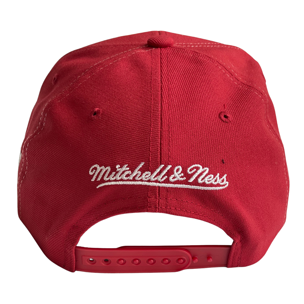 Men's Houston Rockets Mitchell & Ness HWC Half & Half Adjustable Cap