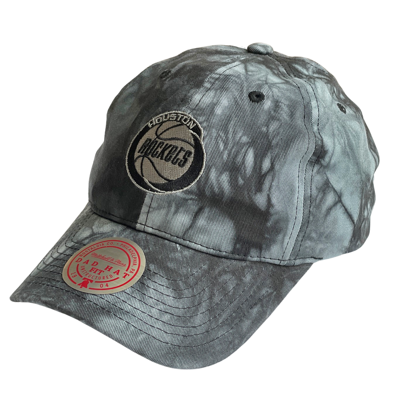 Men's Houston Rockets Mitchell & Ness HWC Tie Dye Adjustable Cap