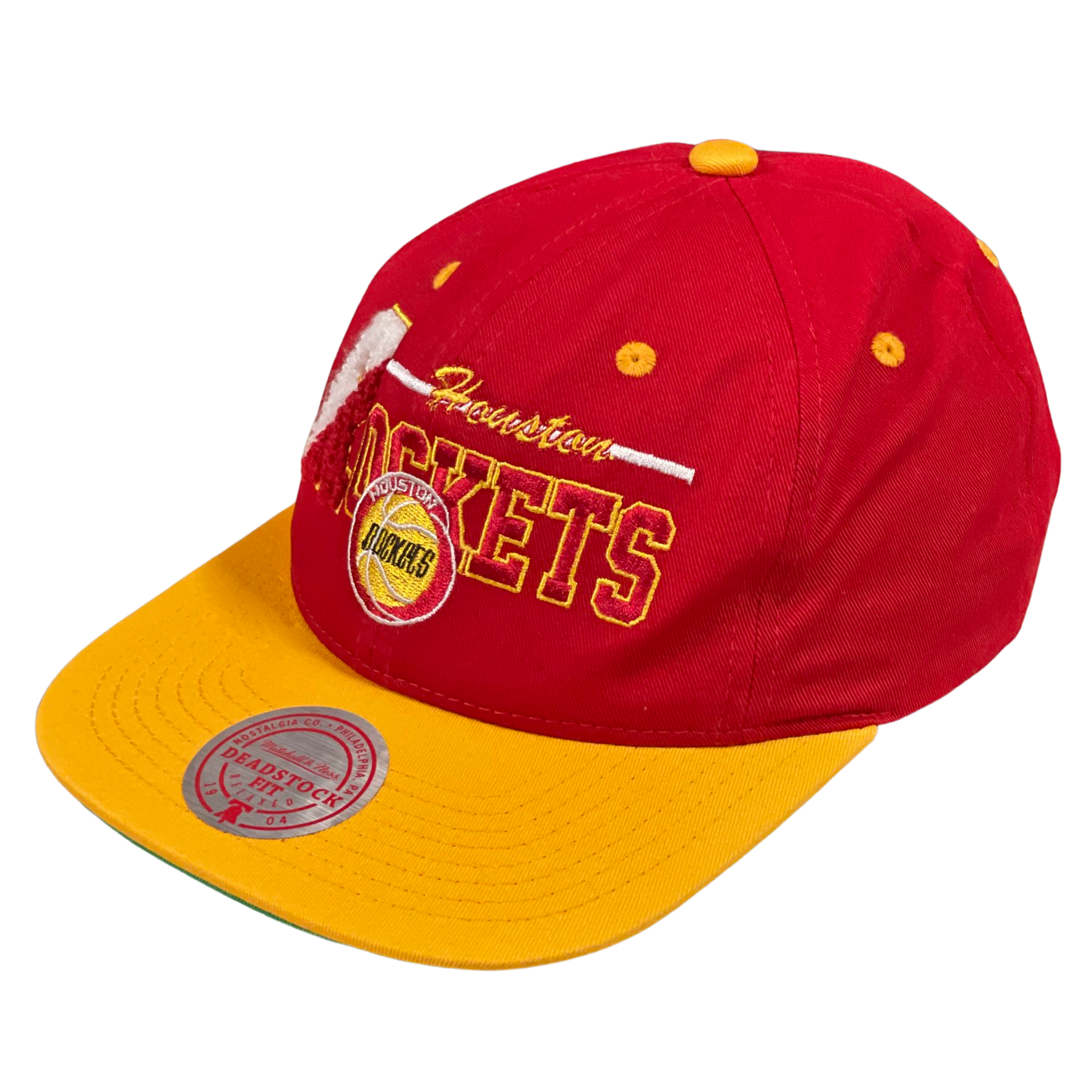 Men's Houston Rockets Mitchell & Ness HWC Varsity Adjustable Cap