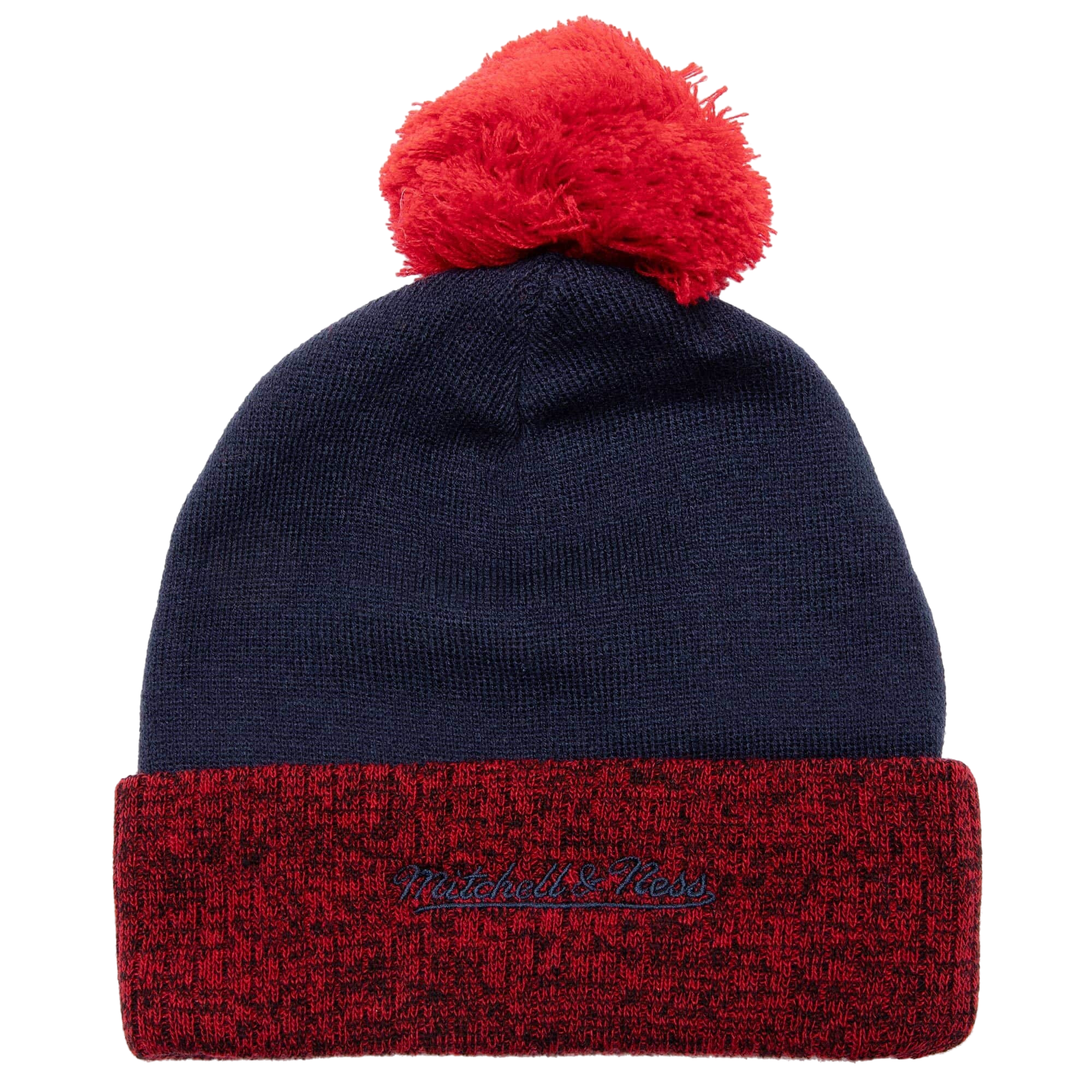 Men's Houston Rockets Mitchell & Ness HWC Two Tone Pom Knit Beanie