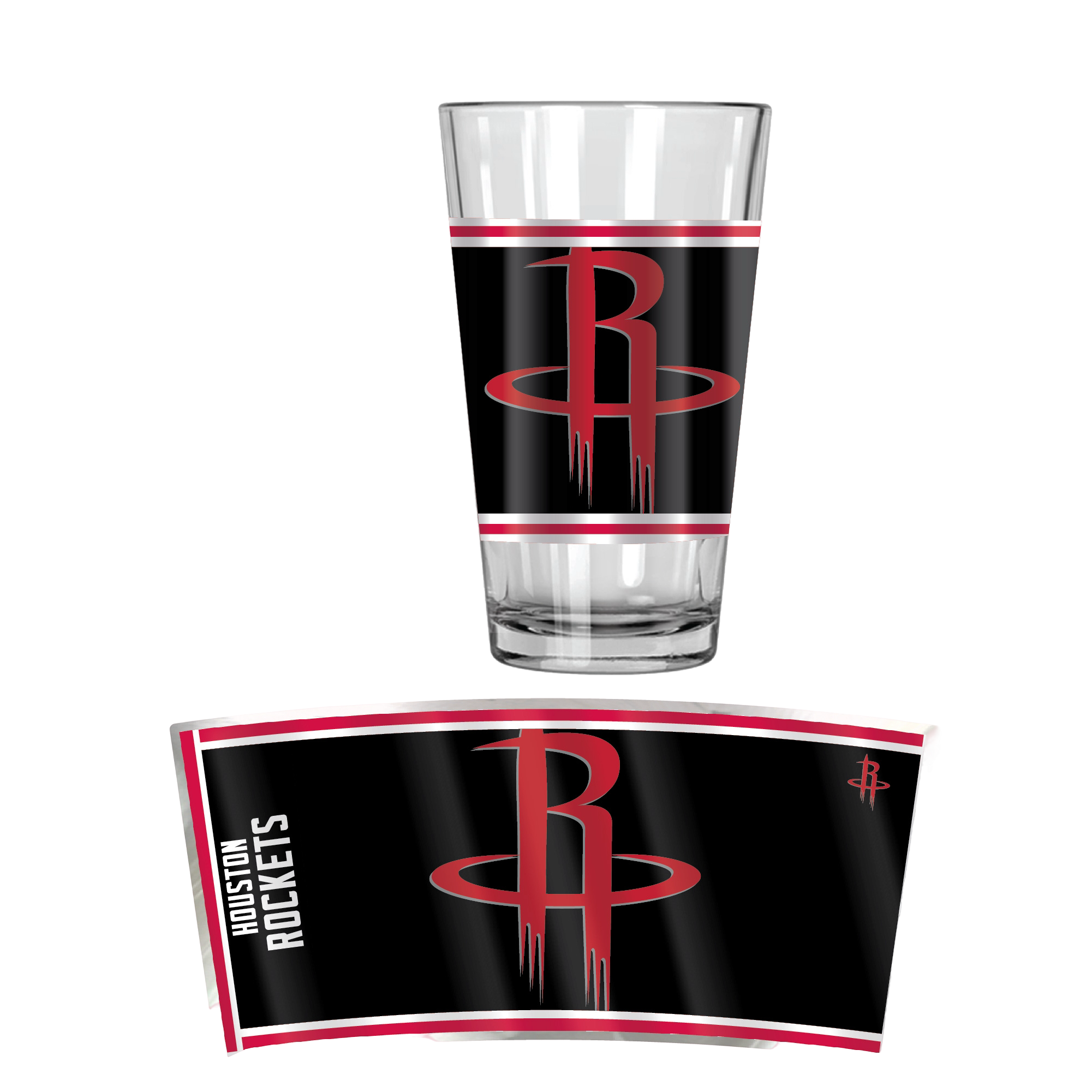 Houston Rockets Great American Products 16oz Platinum Pint Glass