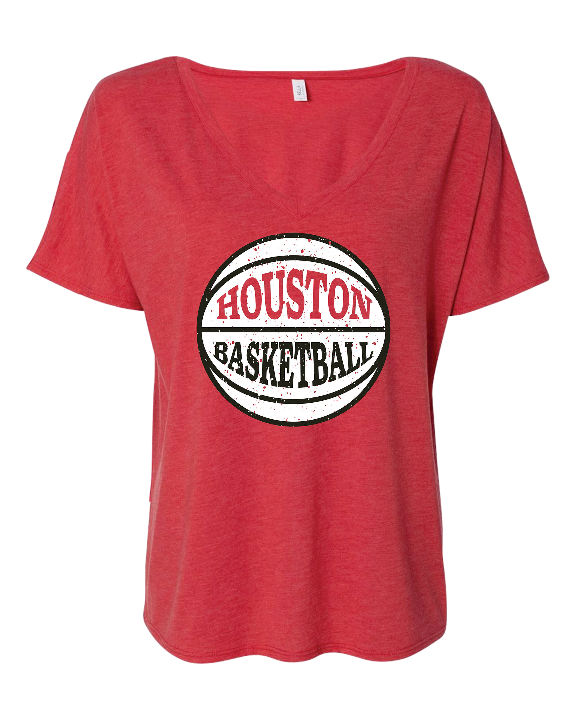 Women's Houston Rocket Slouchy V-Neck T-Shirt