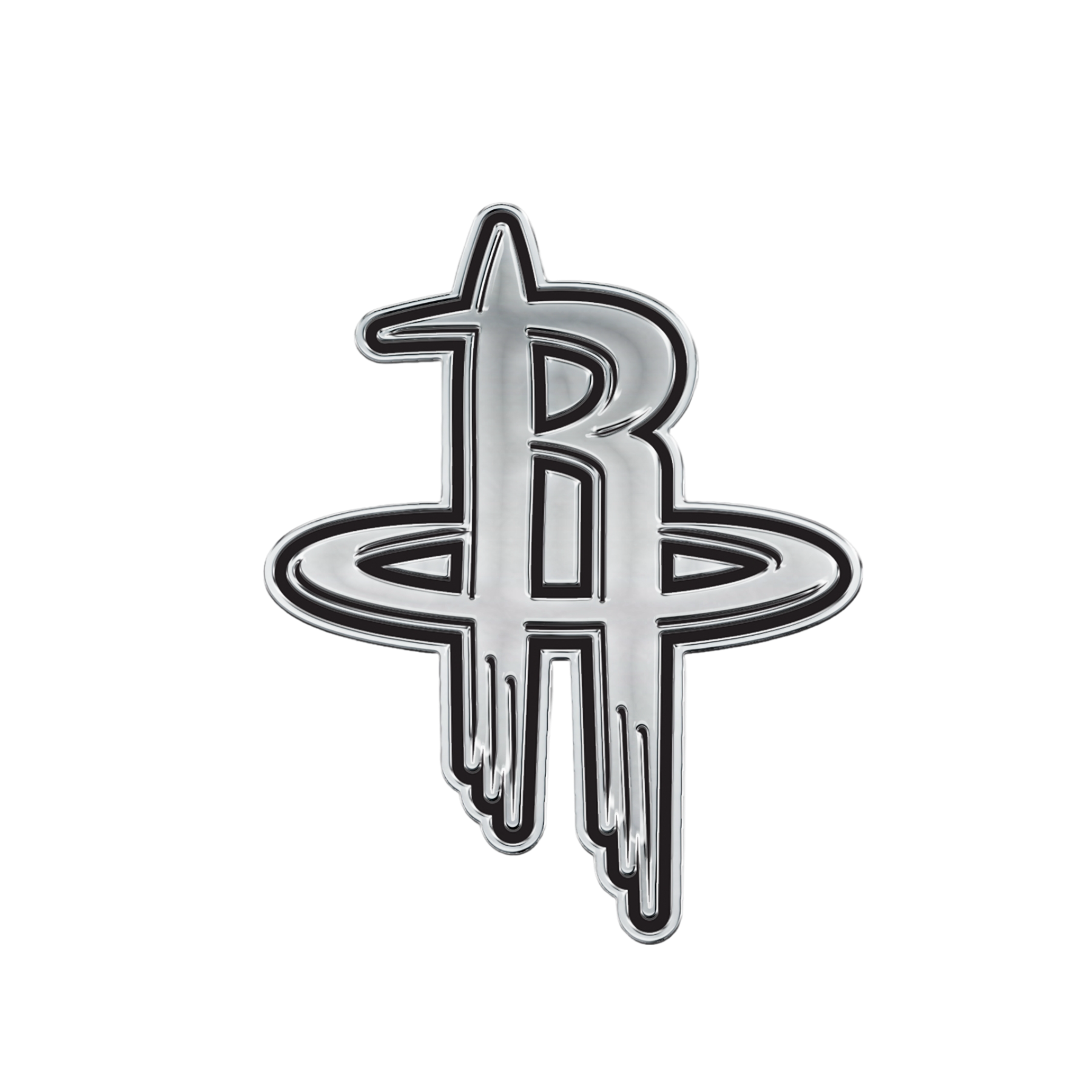 Houston Rockets Wincraft Chrome Freeform Auto Emblem