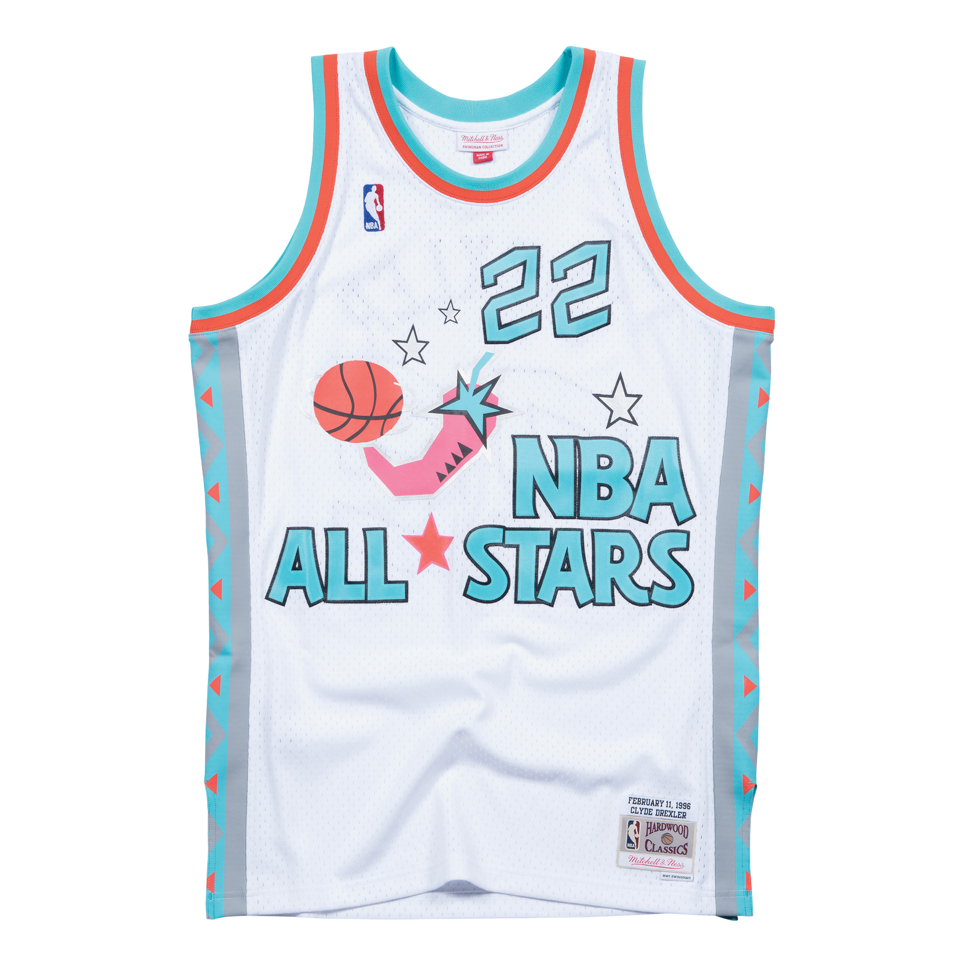 Men's Houston Rockets Mitchell & Ness HWC Clyde Drexler 1996 All-Star