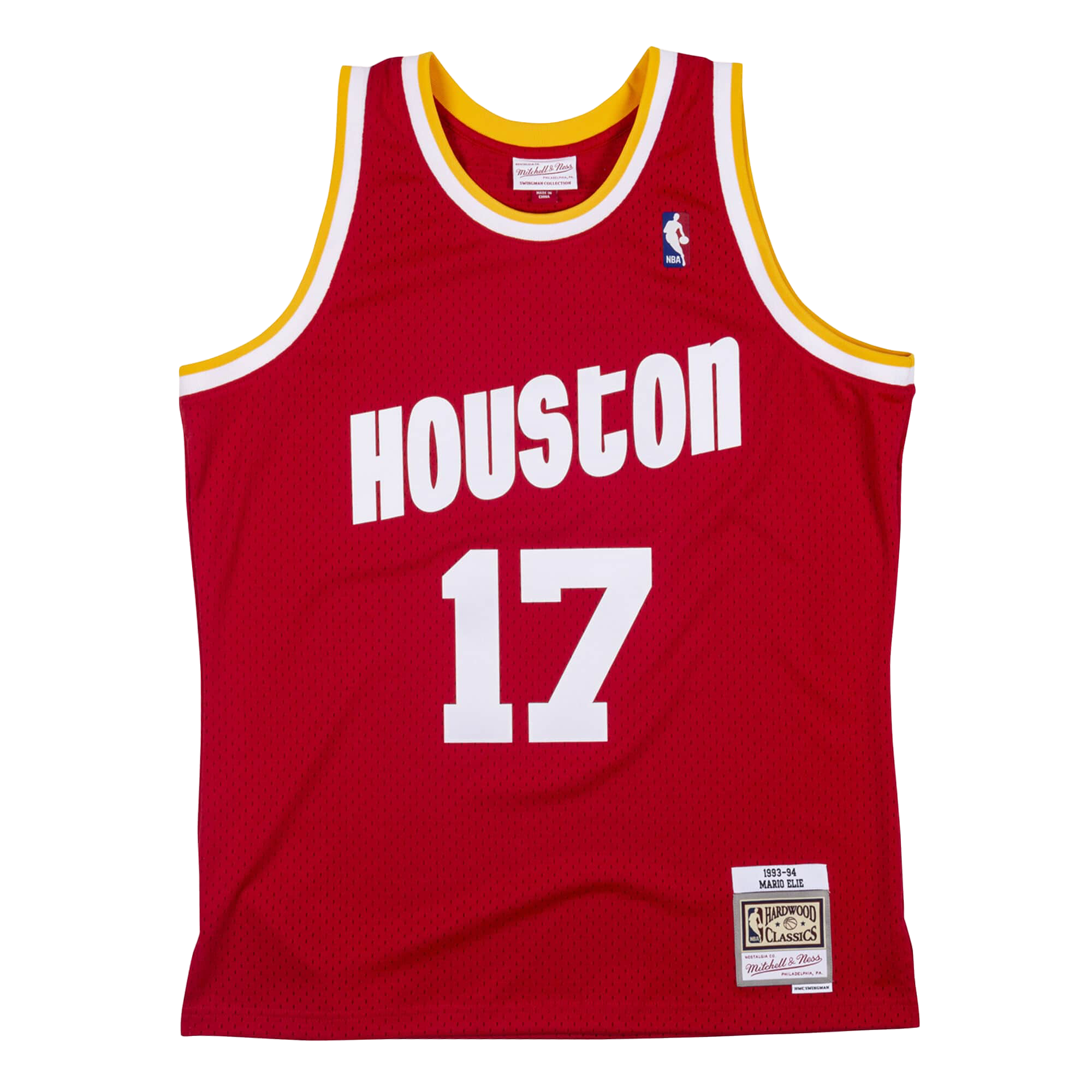 Men's Houston Rockets Mitchell & Ness HWC Mario Elie Swingman Jersey