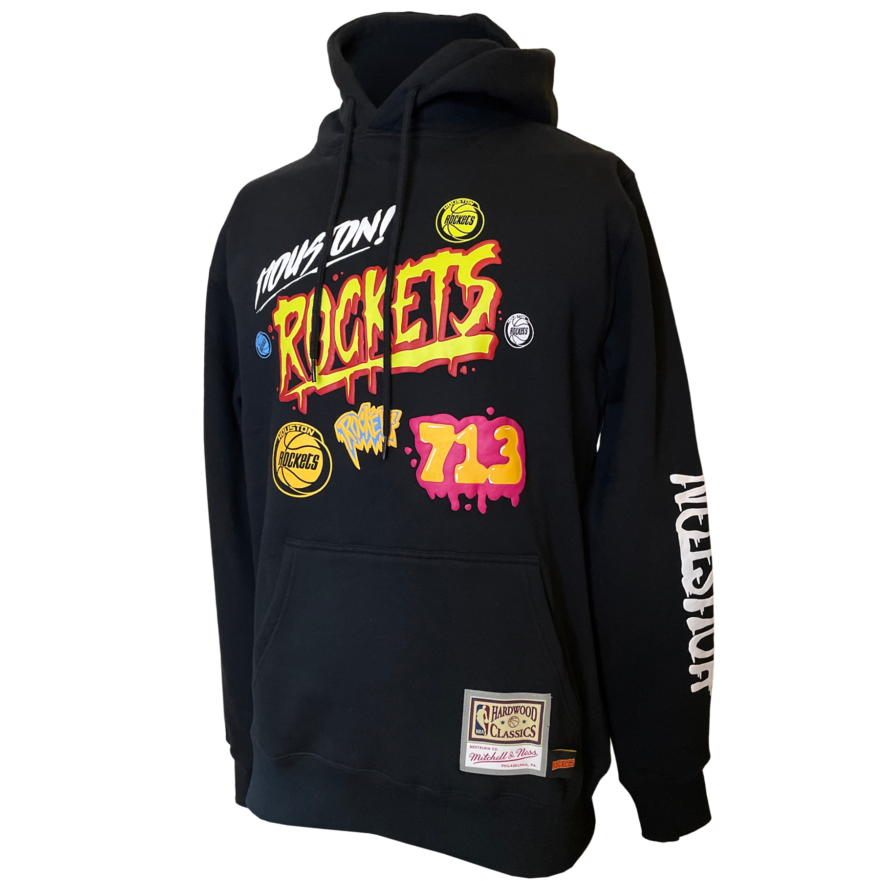 Men's Houston Rockets Mitchell & Ness HWC Slap Sticker Hoodie